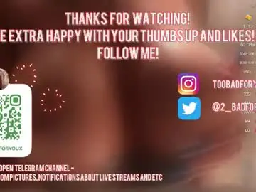 Chaturbate Best live sex cam show of 2badforyou