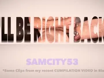 Chaturbate Best live sex cam show of samcity53