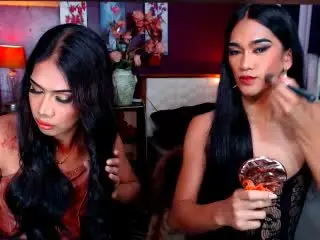 Xlovecam Adult Webcams of TwoHornyTransinBed